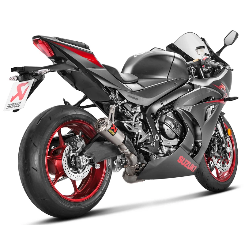 Akrapovic S-S10SO13-CUBT Slip-on Line Round Exhaust, Silver For Suzuki GSX-R1000 '17-