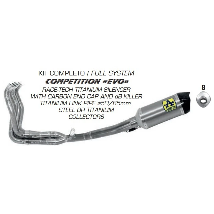 Arrow 71161CKR Competition Evo Full Exhaust For Suzuki GSX-R1000 / R (2017-)