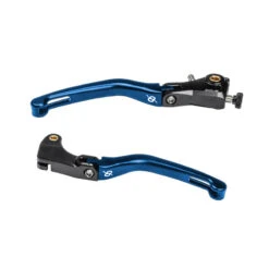 Bonamici KL24-BLACK-BLUE Folding Levers, Black For Yamaha R6 (2006-2016) & R1 (2004-2014)