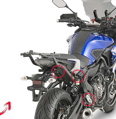 Givi PLXR2130 Quick Release Pannier Rack For Yamaha MT-07 / FZ-07 (2016-) - Image 2