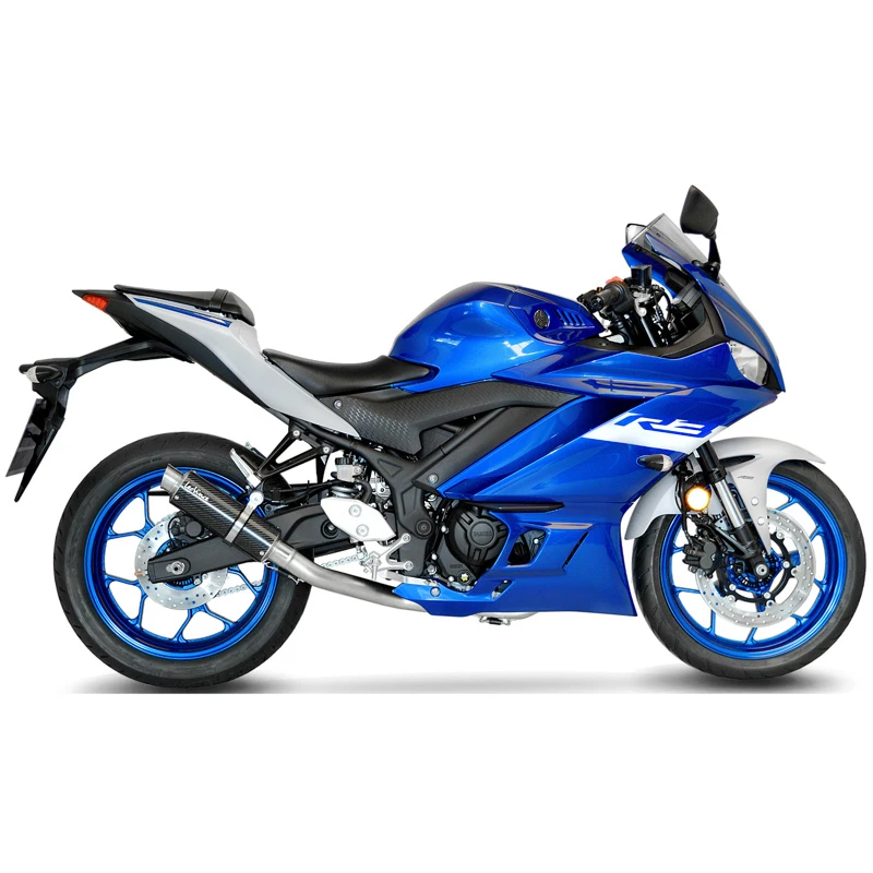 LeoVince 3380 GP Corsa Full Exhaust, Gloss Carbon For Yamaha YZF-R3/MT-03 - Image 2