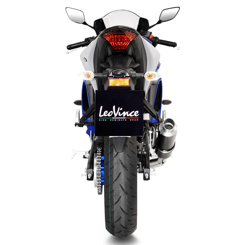 LeoVince 3380 GP Corsa Full Exhaust, Gloss Carbon For Yamaha YZF-R3/MT-03 - Image 3