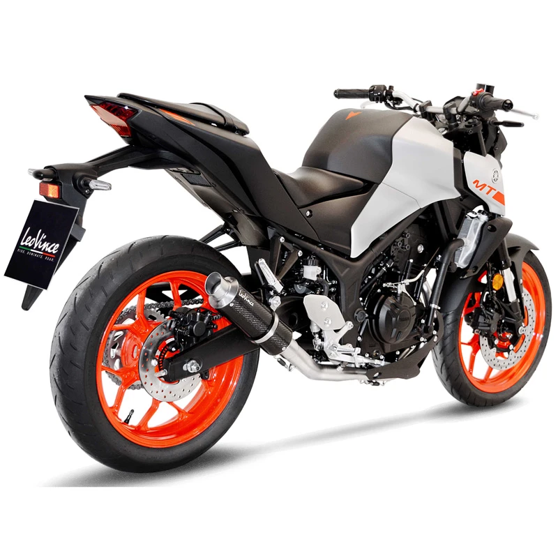 LeoVince 3380 GP Corsa Full Exhaust, Gloss Carbon For Yamaha YZF-R3/MT-03 - Image 4
