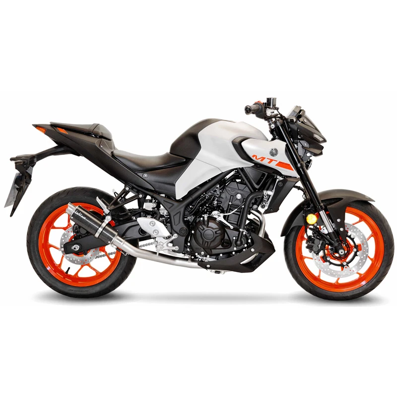 LeoVince 3380 GP Corsa Full Exhaust, Gloss Carbon For Yamaha YZF-R3/MT-03 - Image 5