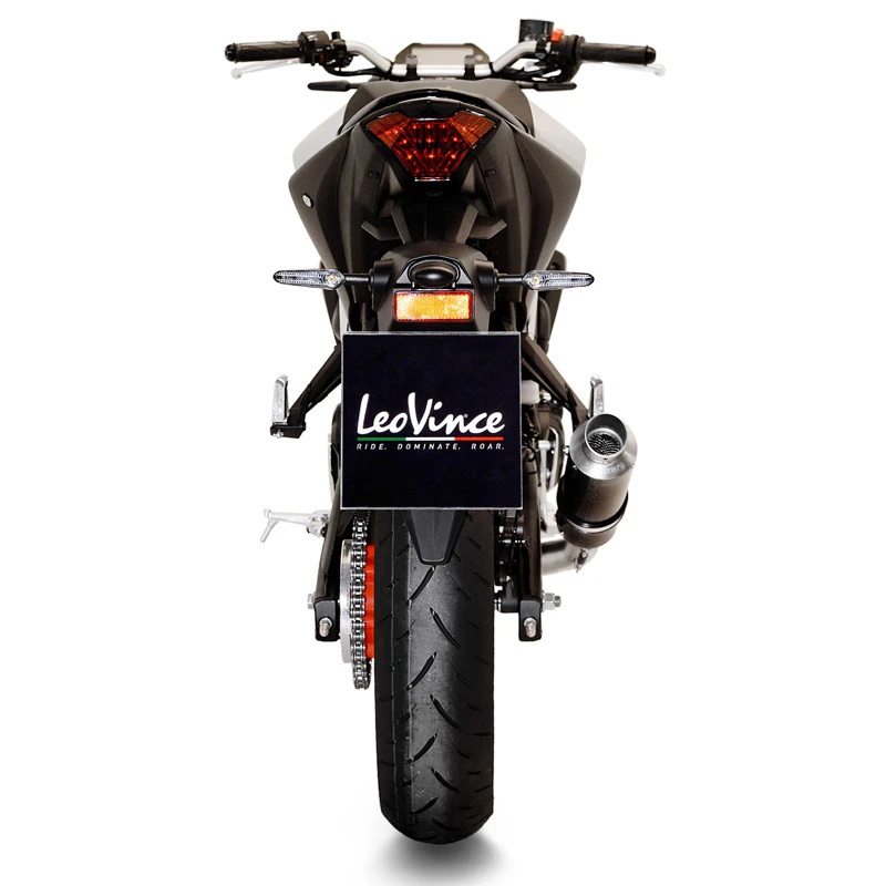 LeoVince 3380 GP Corsa Full Exhaust, Gloss Carbon For Yamaha YZF-R3/MT-03 - Image 6