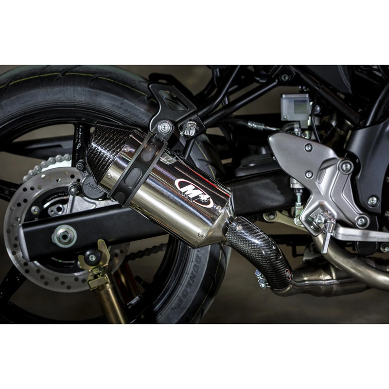 M4 SU6622 Standard Slip On Exhaust, Polished Muffler For Suzuki SV650 (2017-)