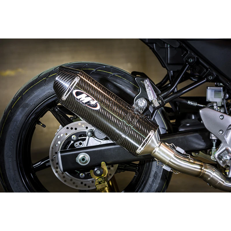 M4 SU6634 Standard Full Exhaust, Carbon Muffler For Suzuki SV650 (2017-) - Image 2