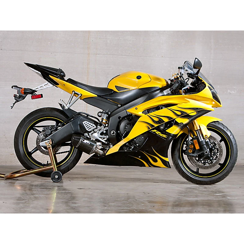 M4 YA6624-MBE Street Slayer Style Slip-On Exhaust, Carbon Fiber Yamaha YZF-R6 (2006-) - Image 3