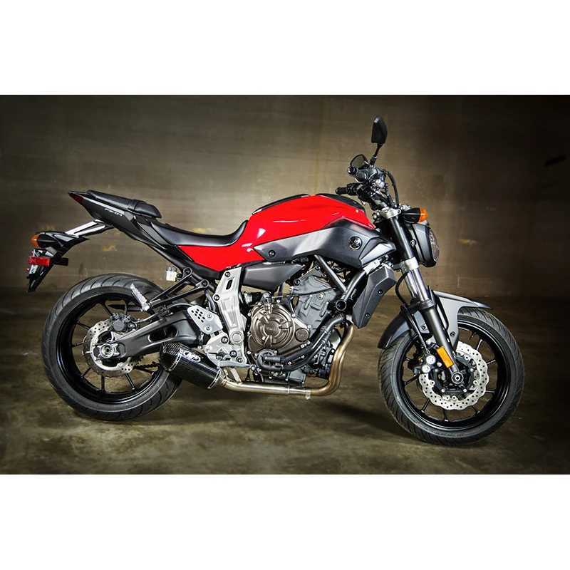 M4 YA6714 Slip-On Exhaust, Carbon Fiber For Yamaha FZ-07 (2015-) - Image 2