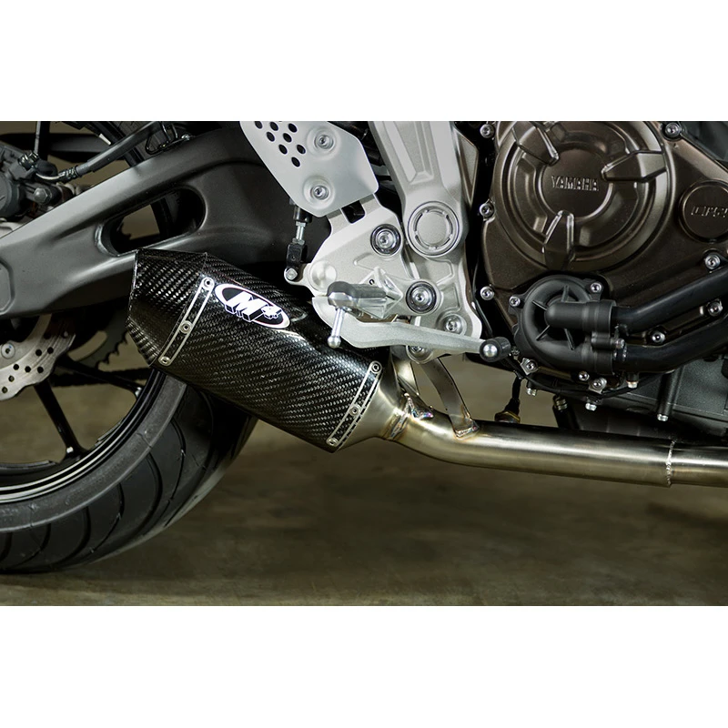 M4 YA6714 Slip-On Exhaust, Carbon Fiber For Yamaha FZ-07 (2015-) - Image 3