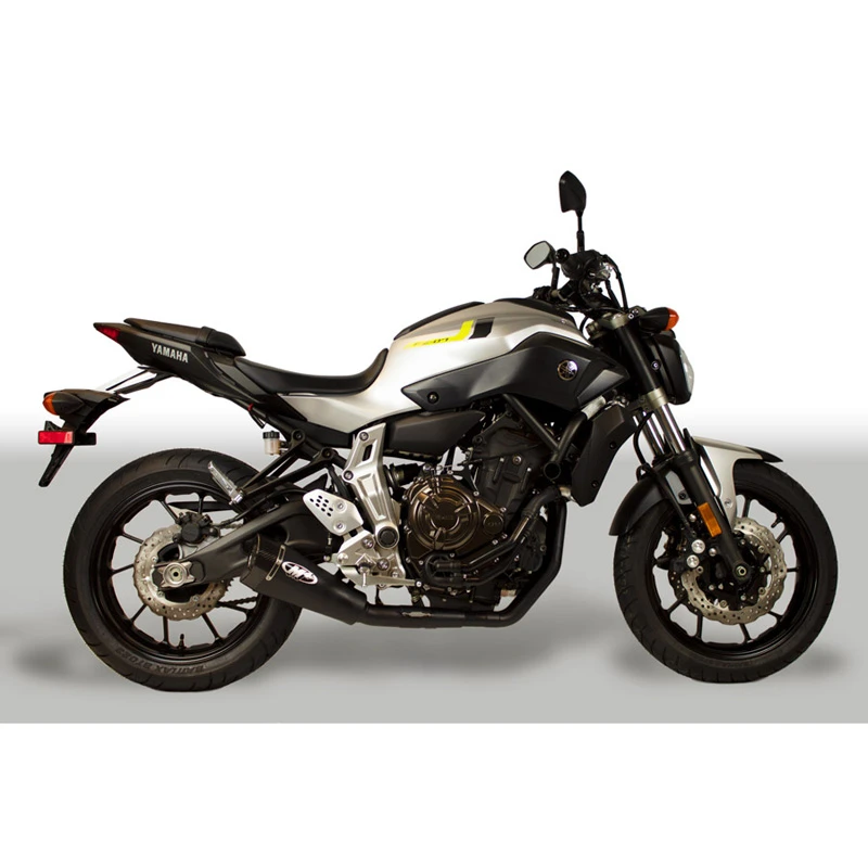 M4 YA6722 RM1 Style All Black Full System Exhaust For Yamaha FZ-07 (2015-) - Image 2
