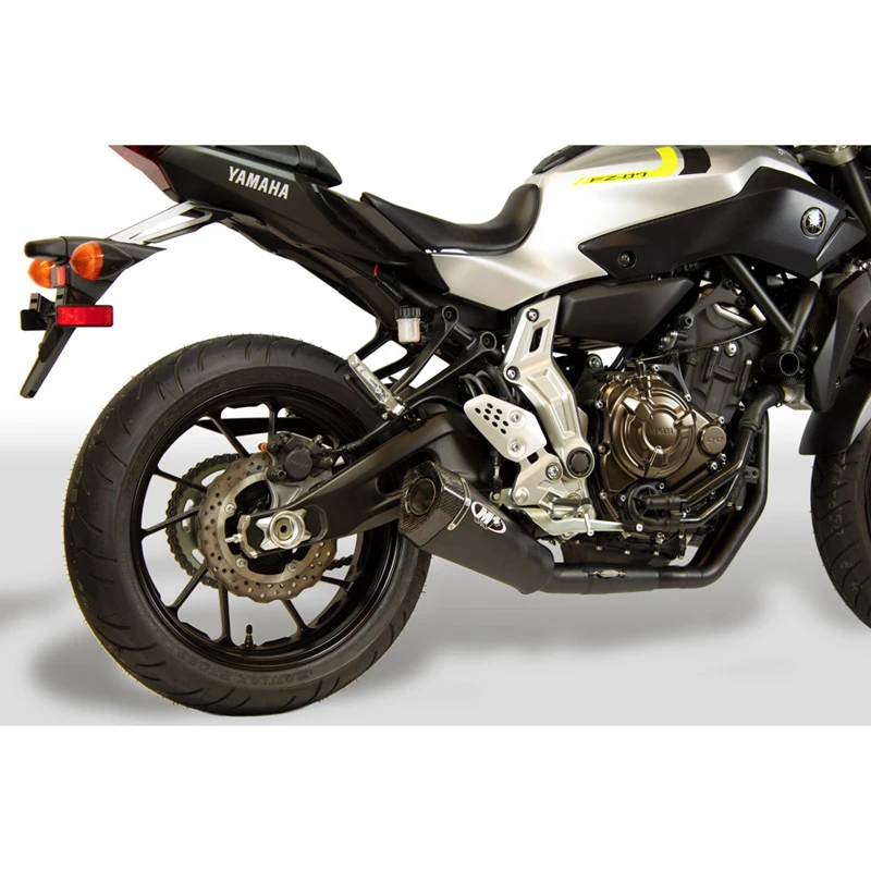 M4 YA6722 RM1 Style All Black Full System Exhaust For Yamaha FZ-07 (2015-) - Image 3