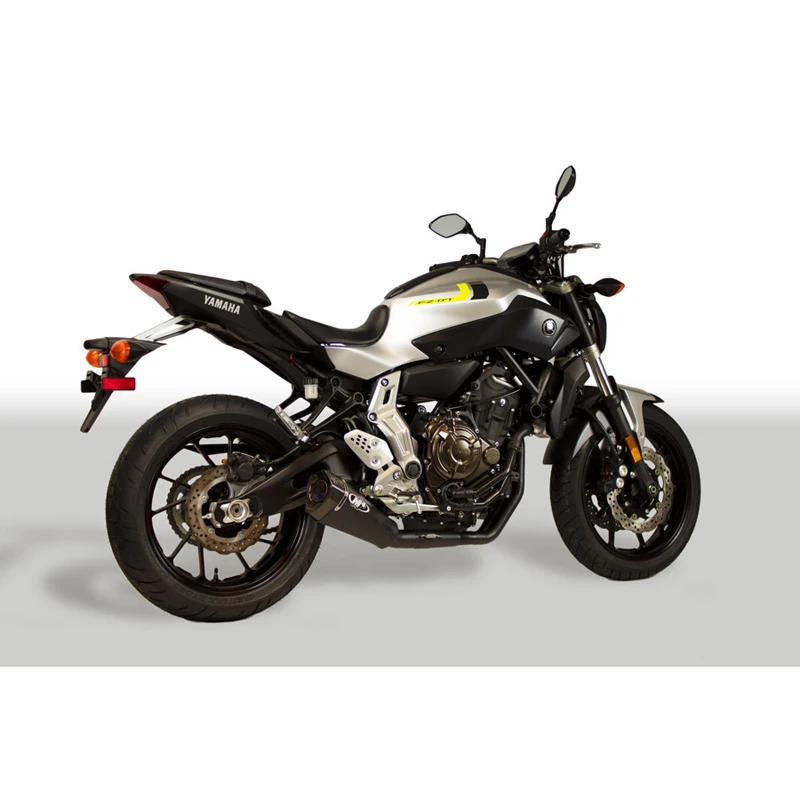 M4 YA6722 RM1 Style All Black Full System Exhaust For Yamaha FZ-07 (2015-) - Image 4