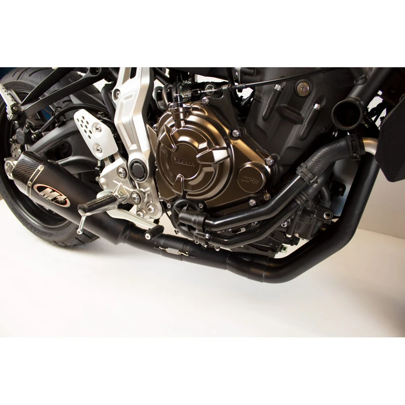 M4 YA6722 RM1 Style All Black Full System Exhaust For Yamaha FZ-07 (2015-) - Image 5