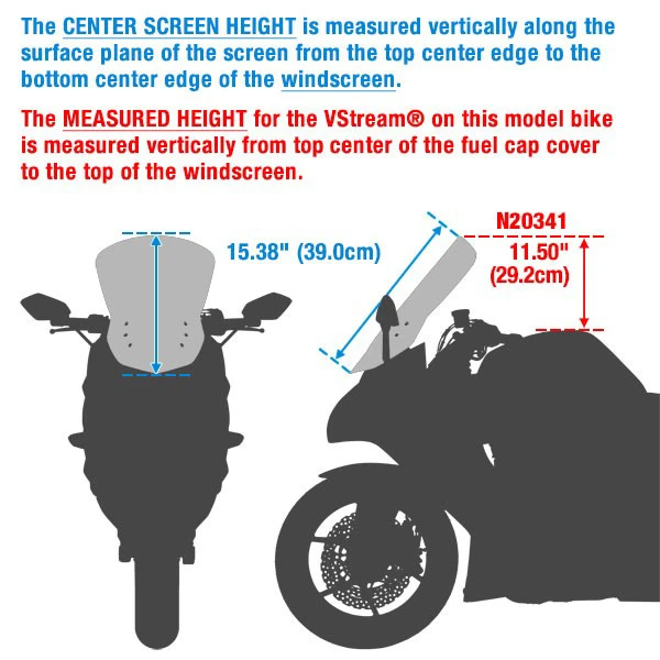 National Cycle N20341 VStream Mid Windscreen, Light Gray For Yamaha MT-07 '21- - Image 3