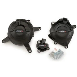Puig 21258N Engine Covers, Black For Yamaha YZF-R3 (2019-)