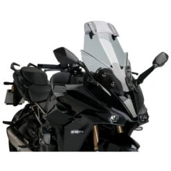Puig 21343H Touring Windshield With Visor, Smoked For Suzuki GSX-S1000GT (2022-)