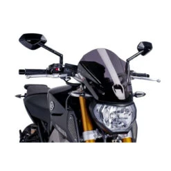 Puig 6861F Naked New Generation Windshield, Dark Smoke For Yamaha FZ-09 (2013-2016)