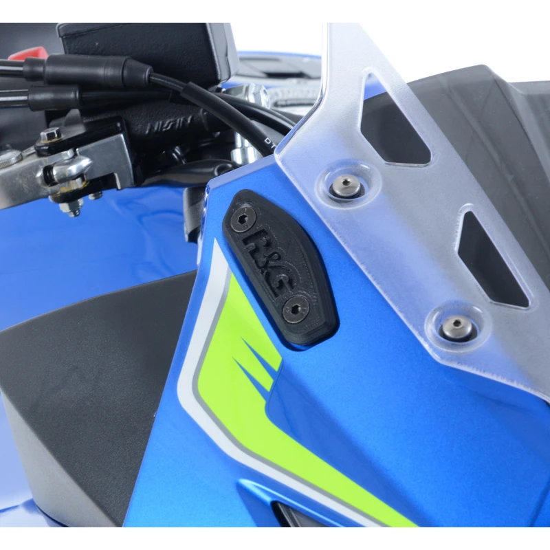R&G MBP0030BK Mirror Blanking Plates, Black For Suzuki GSX250R (2018-) - Image 2