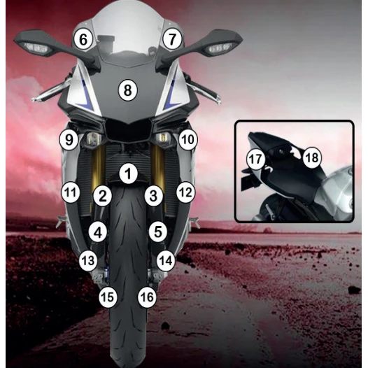 R&G SCPYAM005 Paint Protection Film For Yamaha YZF-R1M (2015-) - Image 5