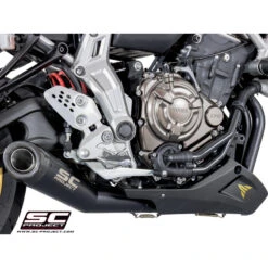 SC-Project Y14-C21MB Matte Black Conic Full System Exhaust For Yamaha FZ-07 (2014-2016)