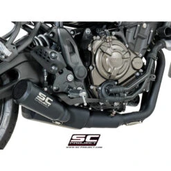 SC-Project Y27-C21A70SMB Conic Full Exhaust, Black Edition For Yamaha FZ-07/MT-07/XSR 700 (2017-)