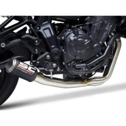 SC-Project Y33-CDE36C CR-T Slip-on Exhaust, Carbon Fiber For Yamaha MT-07 '21-