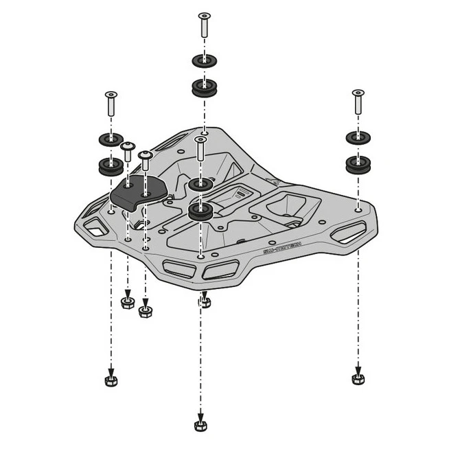 Sw-Motech GPT.06.593.16000/B Alu-Rack, Black For Yamaha MT-07 Tracer (2016-) - Image 6